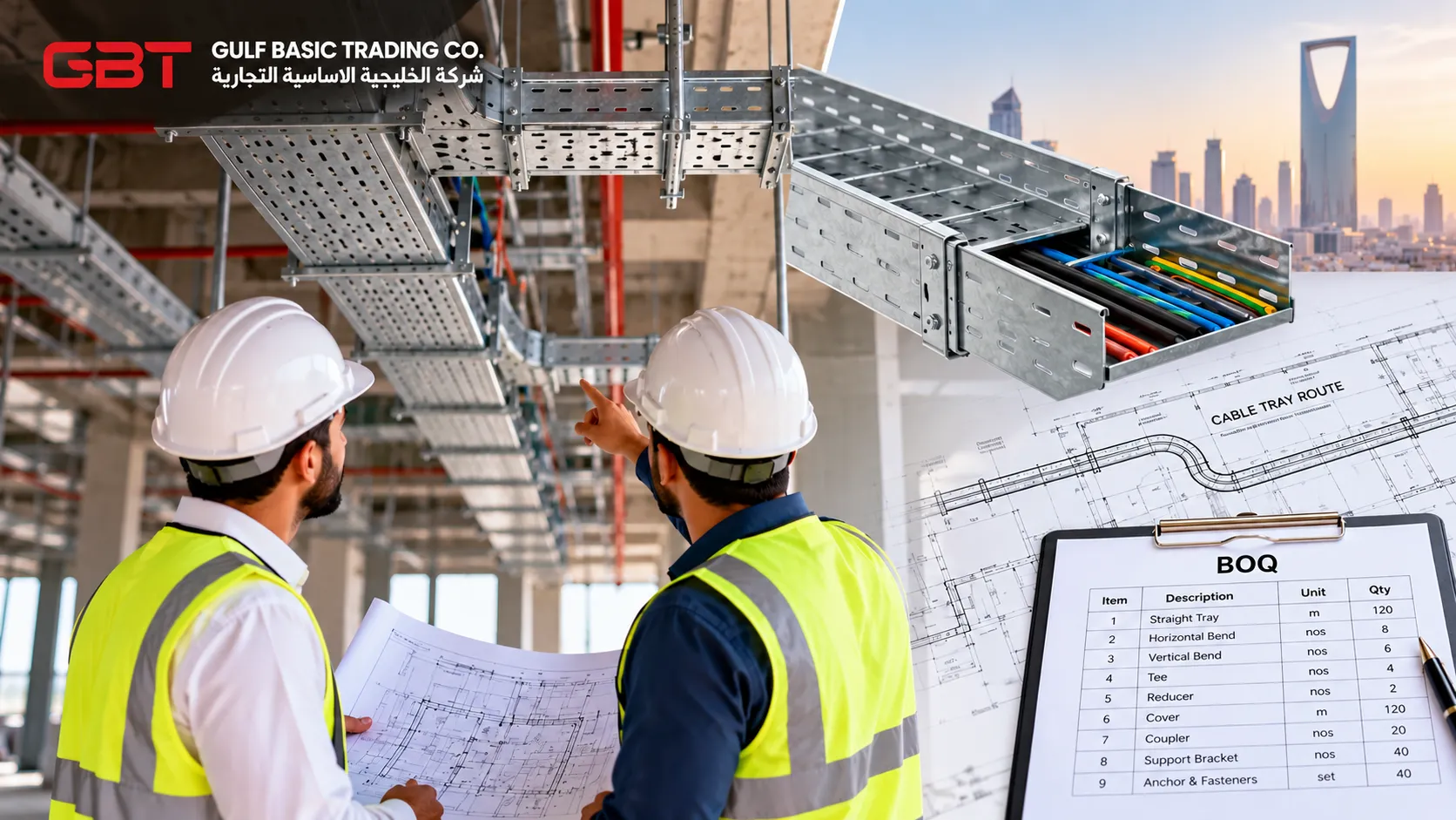Cable Tray Sizing and BOQ Planning for Saudi MEP Projects: A Practical Guide - Gulf Basic Trading Blog Article