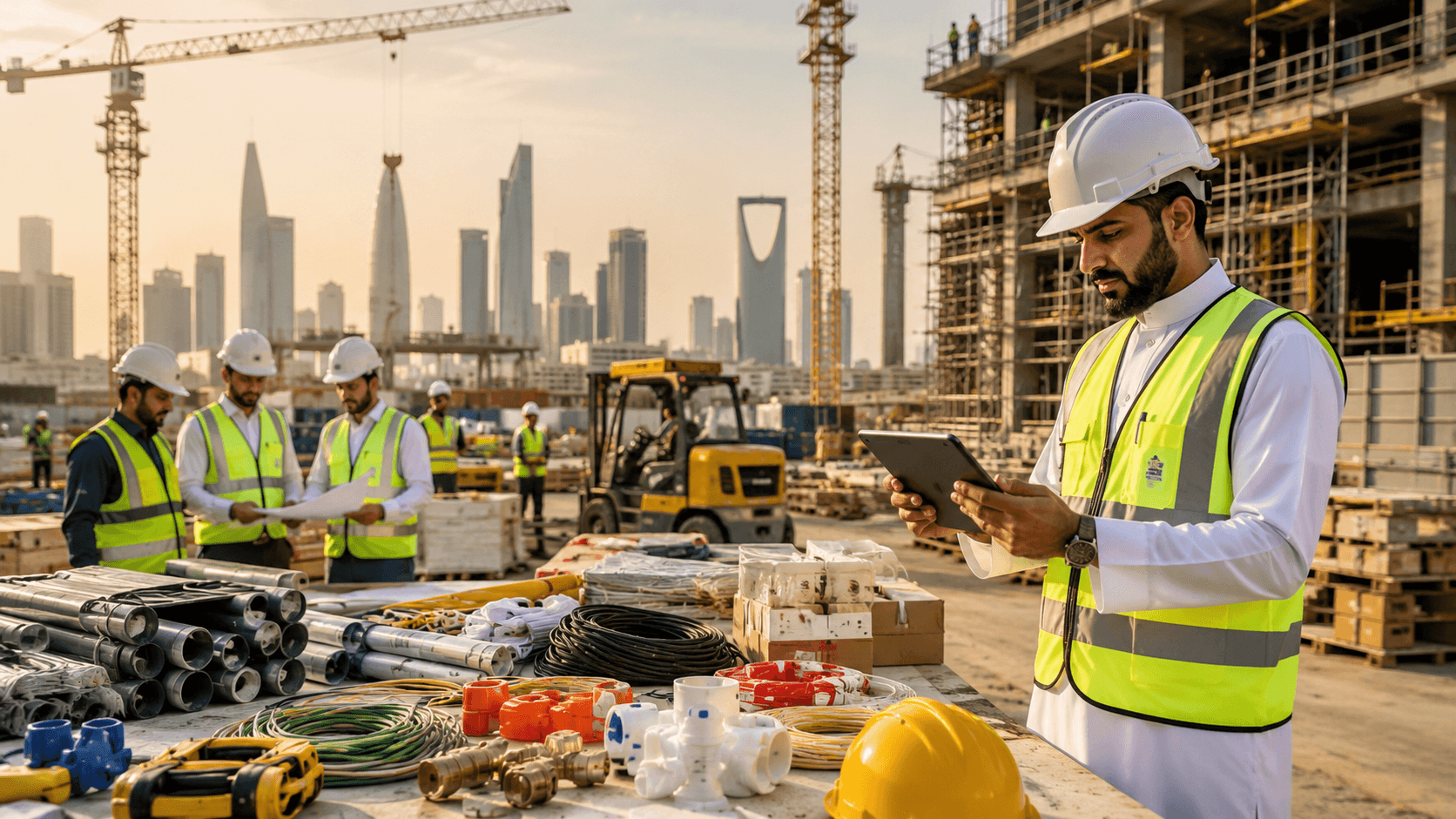 Construction Procurement in Saudi Arabia: How to Source Materials More Efficiently - Gulf Basic Trading Blog Article