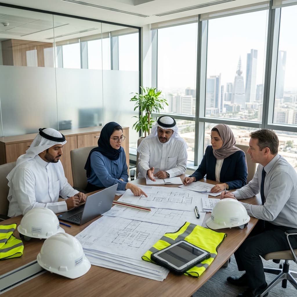 Gulf Basic Trading warehouse with building materials and industrial supplies in Saudi Arabia