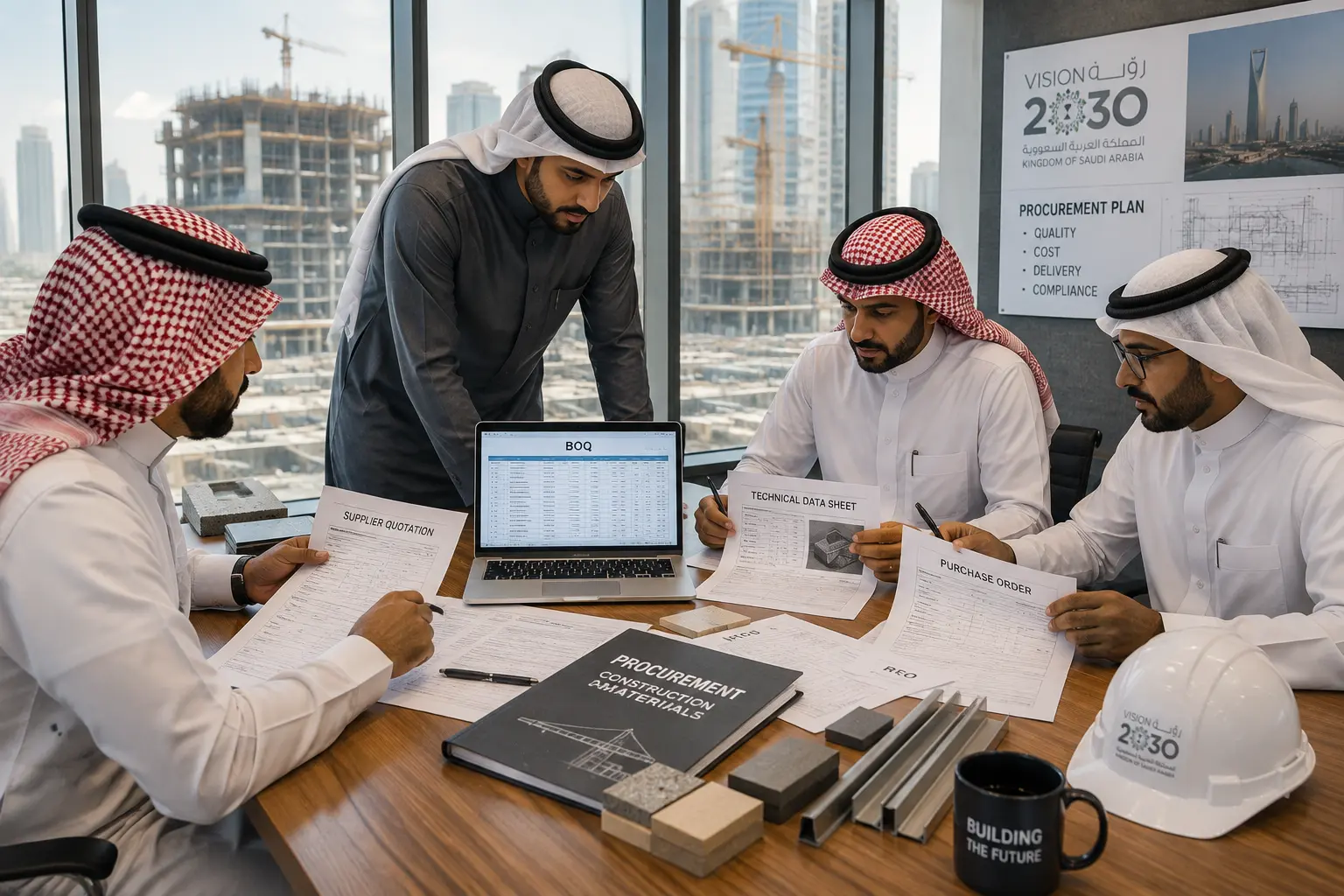 Construction Material Procurement Checklist for Saudi Arabia: A Practical Guide for Contractors - Gulf Basic Trading Blog Article