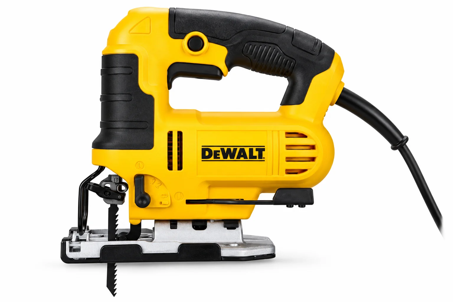 DeWalt DWE349 650W D-handle jigsaw with variable-speed control