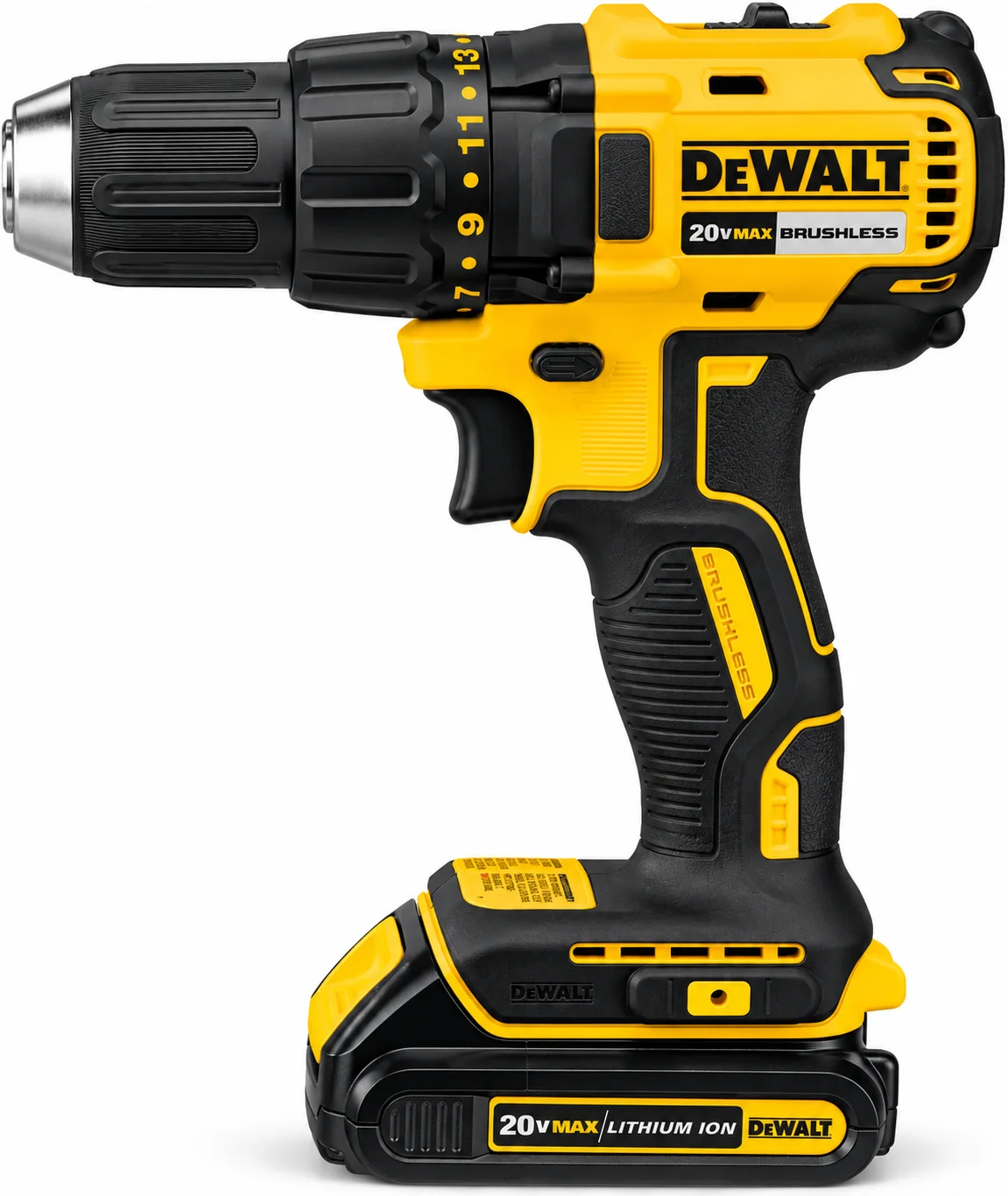 DeWalt DCD771D2 20V MAX cordless drill kit with 1/2-inch chuck